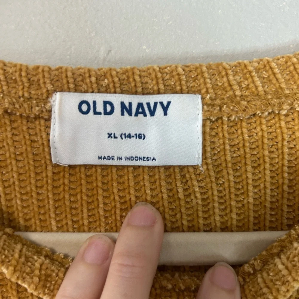 Girls Old Navy Golden Corduroy Top, Size XL (14-16)